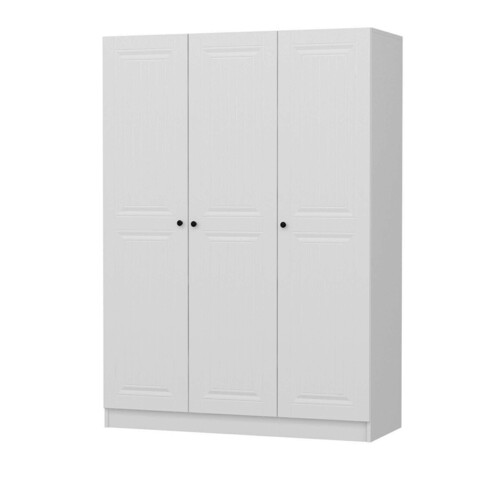 Dulap pentru haine, Minerva, Kale White, 135x210x52 cm, PAL, Alb