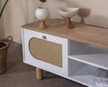 Comoda TV, Wolina, Bohem, 55x180x41 cm, MDF , Alb / Stejar