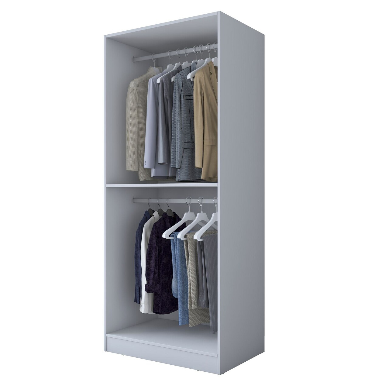 Dulap pentru haine, Hanah Home, BA201, 90x210x57.5 cm, PAL melaminat, Alb - view 9