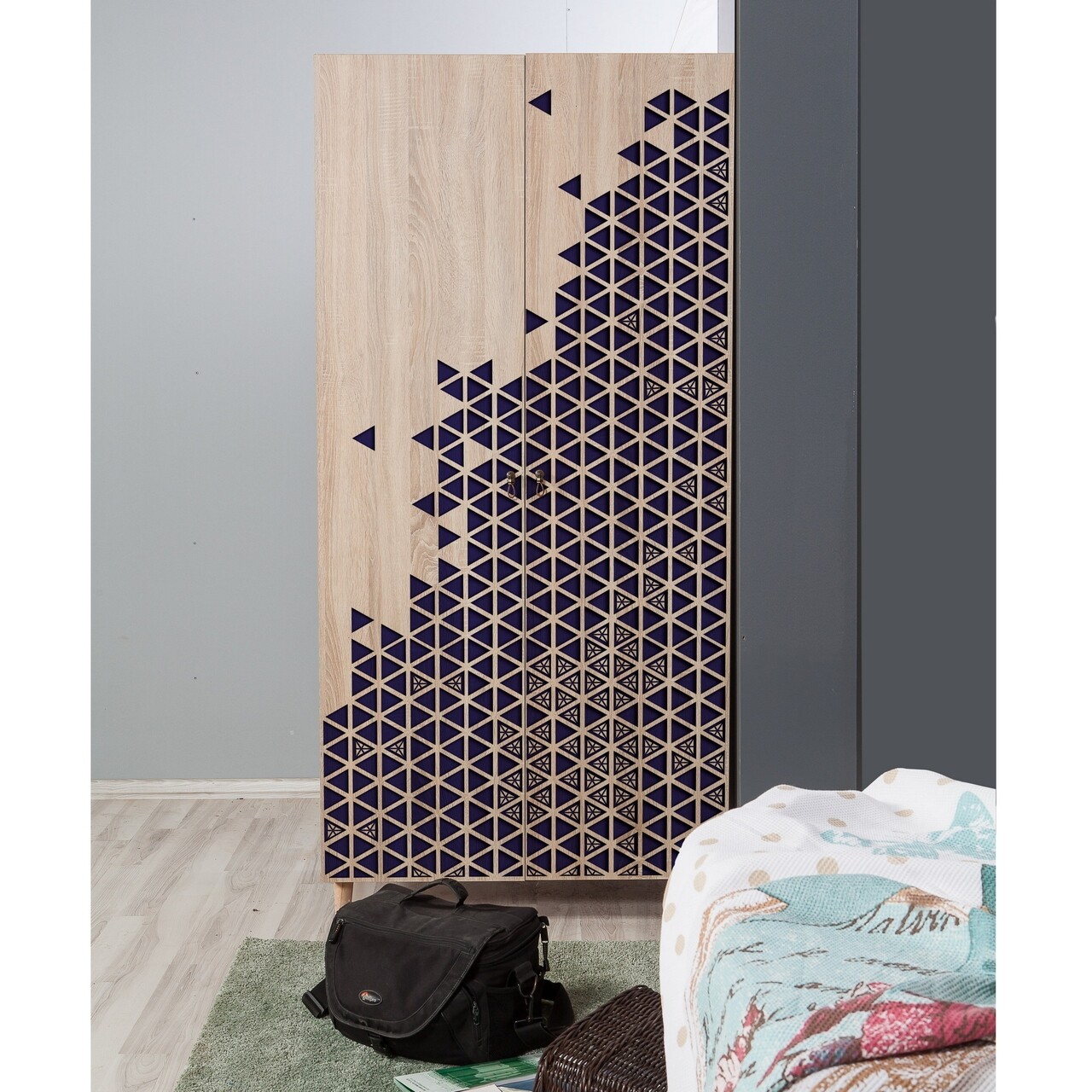 Dulap pentru haine Stil 123, Vella, 90x52x192 cm, multicolor - 2 | YEO