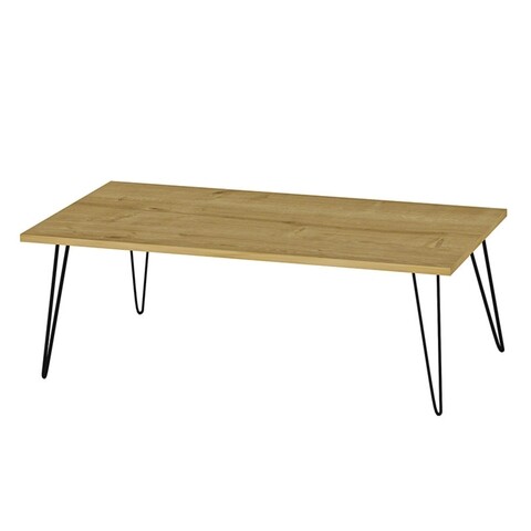Masuta de cafea Esca, Pakoworld, 90x50x40.5 cm, PAL melaminat, oak/negru