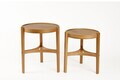 Set masute 2 piese, Hanah Home, Ren 2, LEMN MASIV DE STEJAR, Stejar