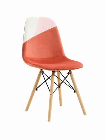 Set 2 scaune Scandinav, Heinner, 52x47x82 cm, lemn, coral 52x47x82