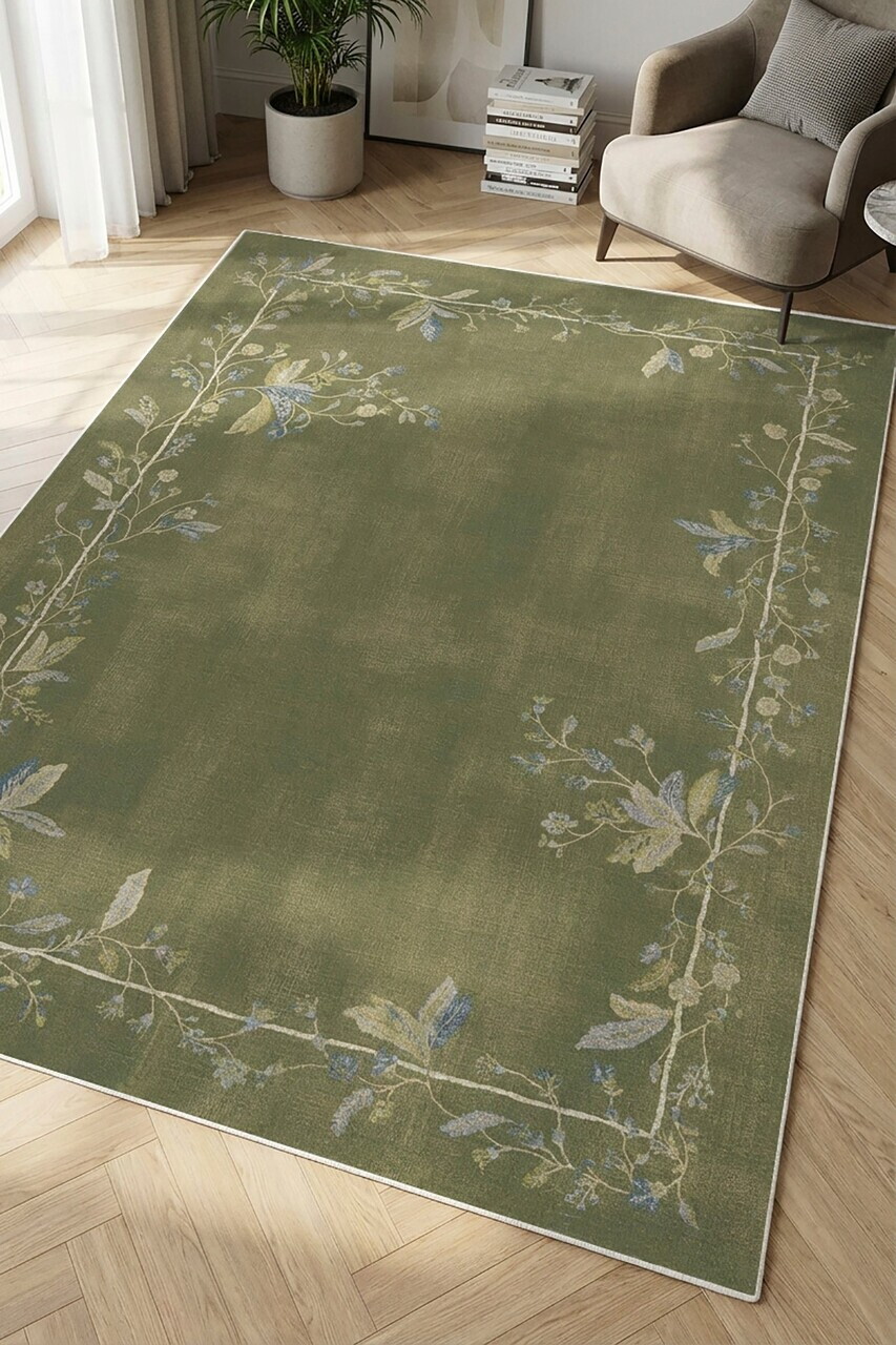 Covor, DC-7535-19, 100x300 cm, Poliester, Verde — imaginea 4