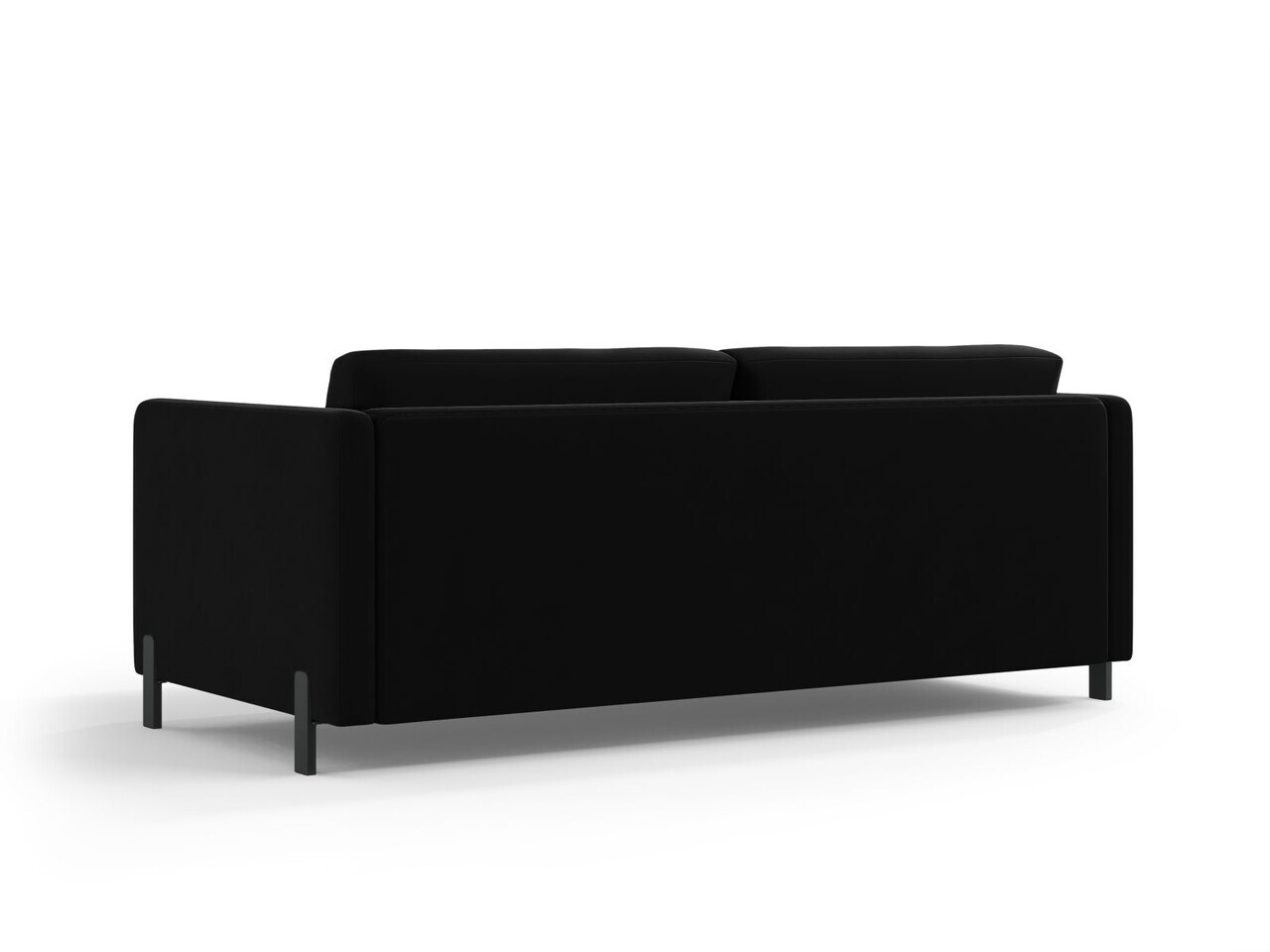 Canapea extensibila 3 locuri, Gloria, Micadoni Home, 206x102x88 cm, catifea, negru — imaginea 5