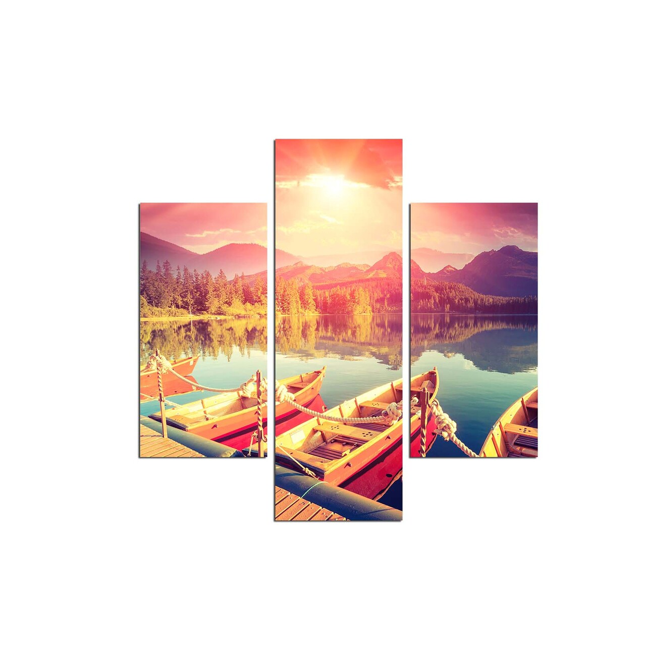 Set 3 tablouri decorative, 3MDF-089, 20 x 60 cm, Multicolor - view 2