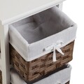 Dulap baie cu 4 cosuri Pompei, Versa, 29 x 25 x 82 cm, lemn, maro