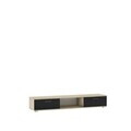Comoda TV ADRK, Sella, 176x40x28 cm, PAL laminat, negru mat/sonoma