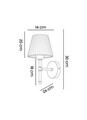 Aplica de perete, Opviq, 627GNT1054, Crem