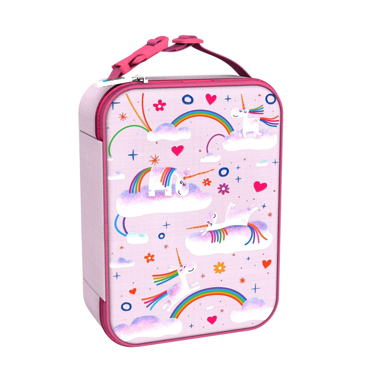 Geanta termoizolanta pentru pranz, 26,5 x 19,5 cm, Unicorn Rainbows - Ion8 - imagine 3