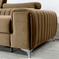 Coltar extensibil stanga 3 locuri ELTAP, LT-20NU, Grayson, 278x205x92 cm, lemn/poliester, maro deschis