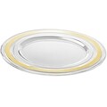Set 2 suporturi pentru farfurie, Vidivi, Baguette, D.32 cm, sticla, transparent/auriu