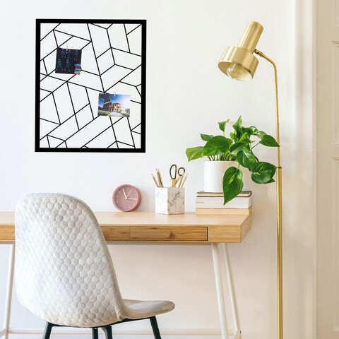 Decoratiune de perete, moodboard 2, metal, dimensiune: 50 x 60 cm, negru