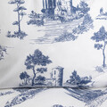 Lenjerie de pat King Size, Lemai, Homla, 3 piese, 200x220 cm, bumbac, alb/albastru