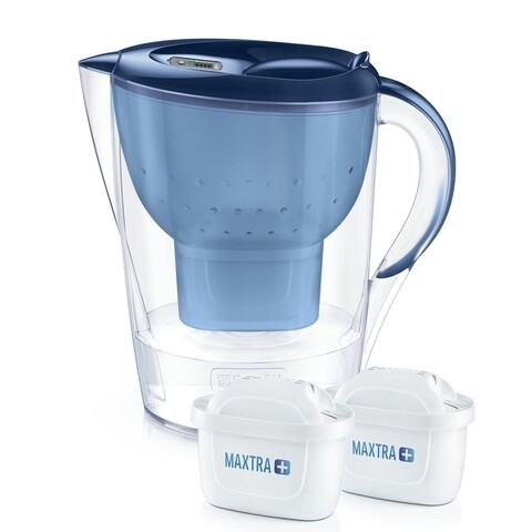 Cana filtranta Brita, Marella XL MAXTRA+, plastic, 3.5 L, + 2 filtre, albastru