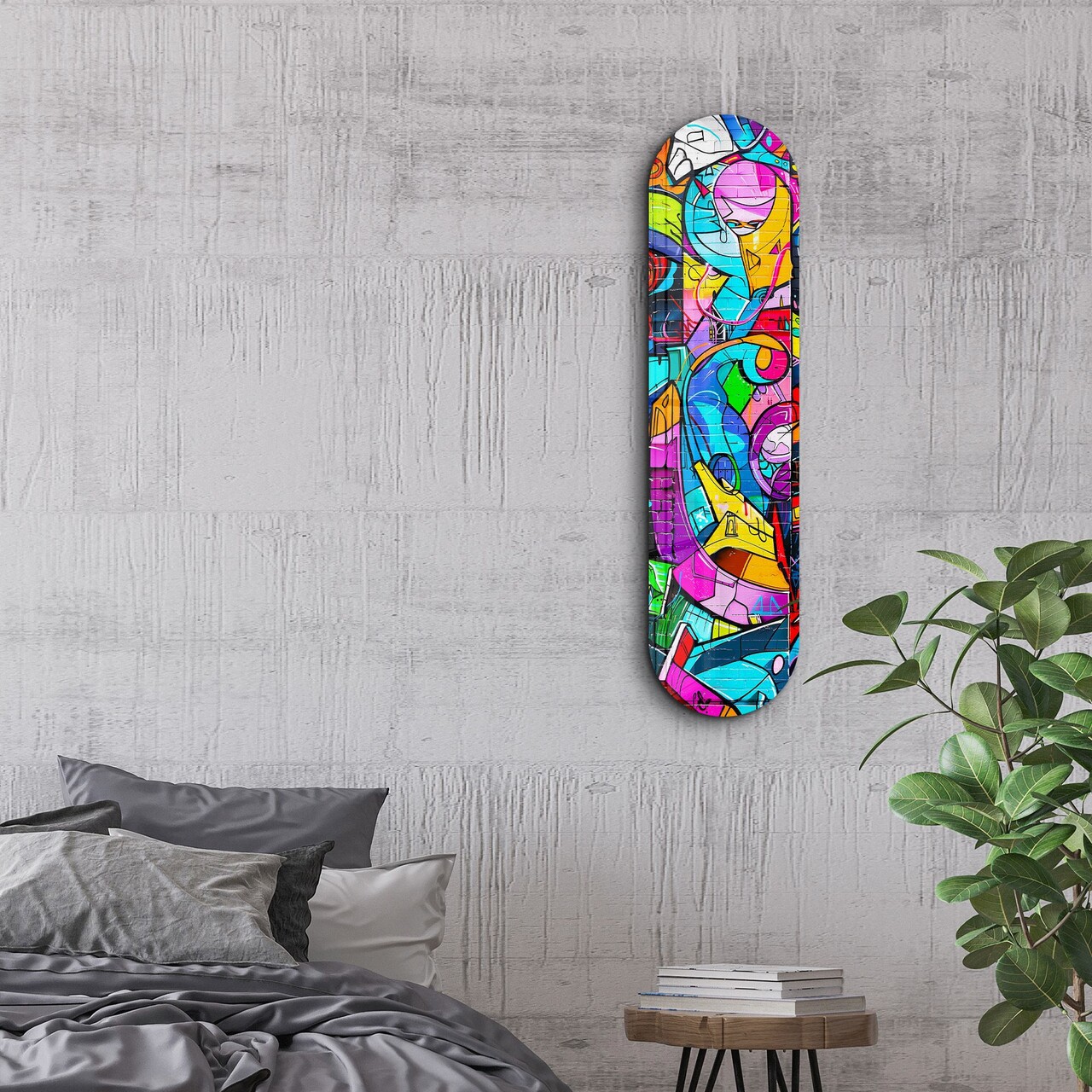 Tablou decorativ, Graffiti Abstract, Dimensiune: 20 x 80 cm, Multicolor - view 5