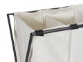 Cos pentru rufe Trio XL, Wenko, 69x37x76 cm, poliester/polietilena, bej/negru