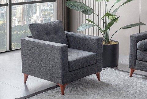 Fotoliu, Atelier del Sofa, 752EST1707, Frame: 70% HORNBEAM/30% MELAMINE COATED CHIPBOARD, Antracit