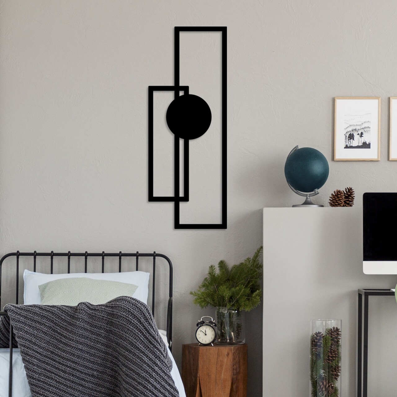 Decoratiune de perete, Astratto-1, (Grosime: 1,5 mm), Negru - view 3