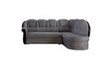 Coltar extensibil dreapta 3 locuri ELTAP, L-048, Lord, 243x180x112 cm, lemn/poliester, gri/negru