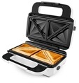 Aparat sandwich maker, Tefal, Snack XL, 850 W, placi detasabile, alb/gri