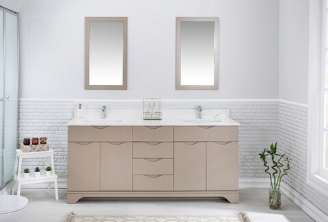Set mobilier de baie (3 piese), Jussara, Teton 72, Cappuccino Jussara