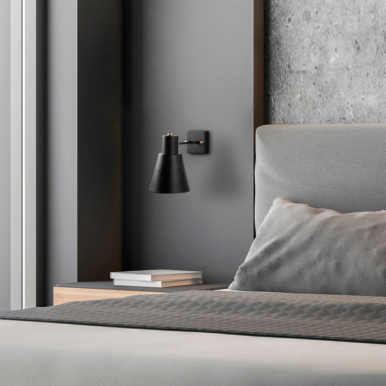 Aplica de perete, Fulgor, 942FLG2192, Metal, Negru - 1 | YEO