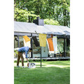 Uscator de rufe rotativ cu 4 brate + cu suport fixare pamant, Brabantia, Lift-O-Matic, 50 m capacitate de uscare, otel, antracit