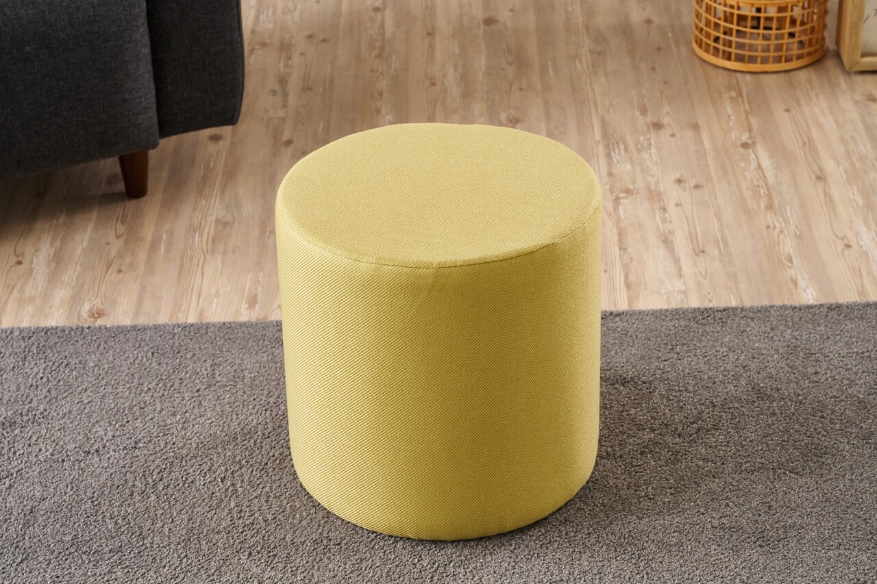 Taburet, Atelier del Sofa, 825BLC5117, Lemn, Galben - view 2