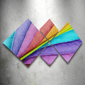 Set 4 tablouri decorative, 4MDF112306427, MDF, Imprimat UV, Multicolor