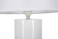 Lampa de masa, Glam Elegant, Mauro Ferretti, 1 x E27, 40W, Ø30 x 48.5 cm, ceramica/fier/textil, alb/auriu