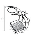 Decorative Jardiniere, SEH, 19x19x37 cm, Metal, Negru
