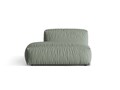 Modul stanga pentru canapea, 2 locuri, Martina-169, Micadoni Home, 133x106x75 cm, tesatura structurata catifelata, verde muschi