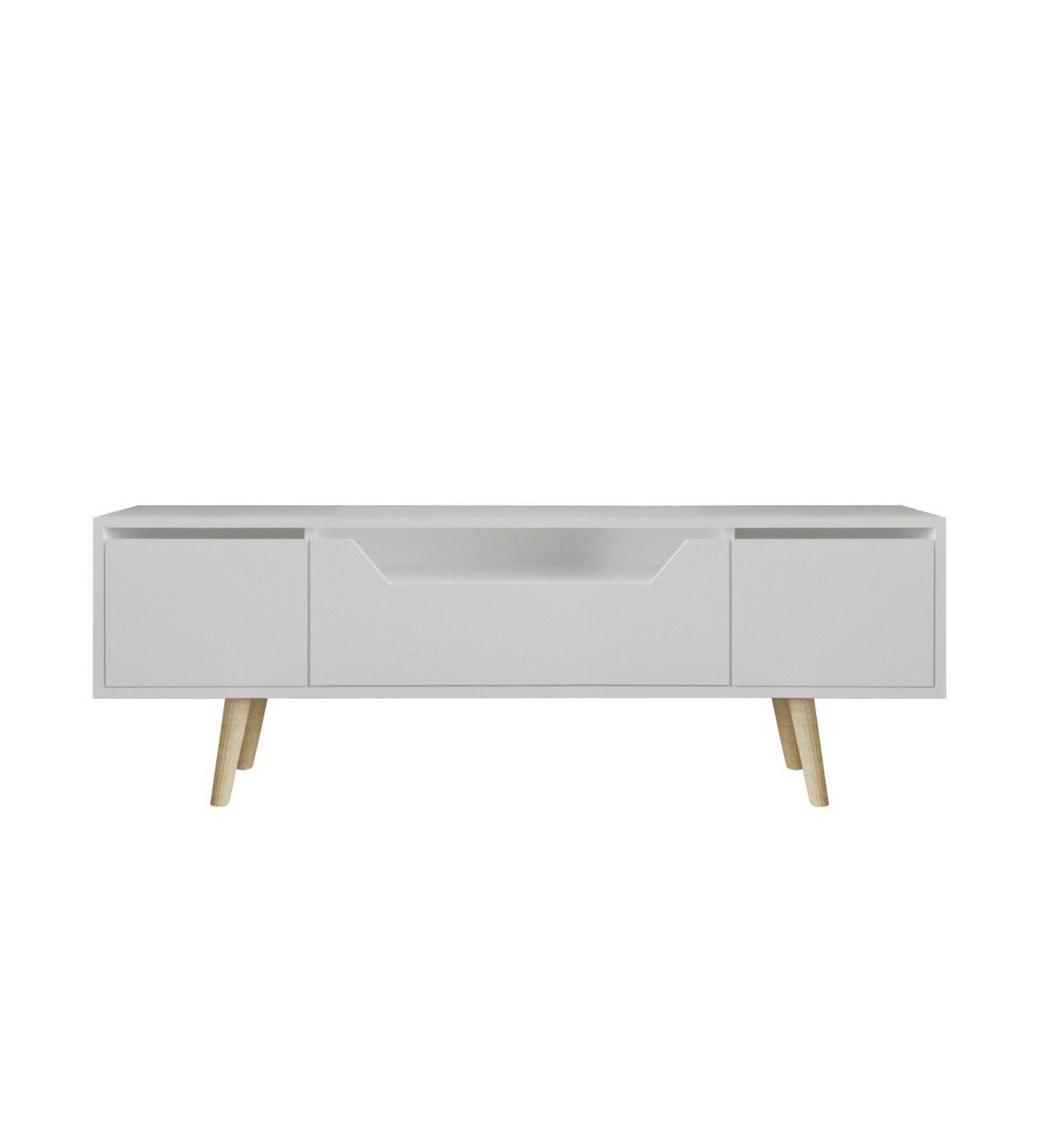 Comoda TV, Hanah Home, Roma 150, 150x53x29.8 cm, PAL, Alb - imagine 4