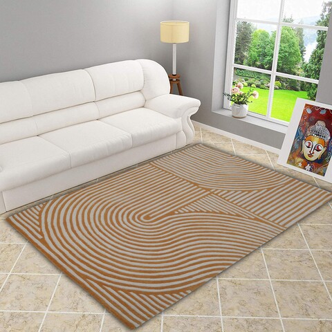 Covor Maze Bedora, 80×150 cm, 100% lana, multicolor, finisat manual Bedora imagine 2022 by aka-home.ro