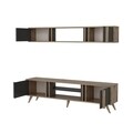 Mobilier living Bren, Maison in Design, 2 corpuri, 180 x 35 x 48 cm, natural/antracit