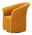 Fotoliu rotativ Senape Siena Swivel, Mauro Ferretti, 83.5x66x80 cm, fier/poliester, galben mustar
