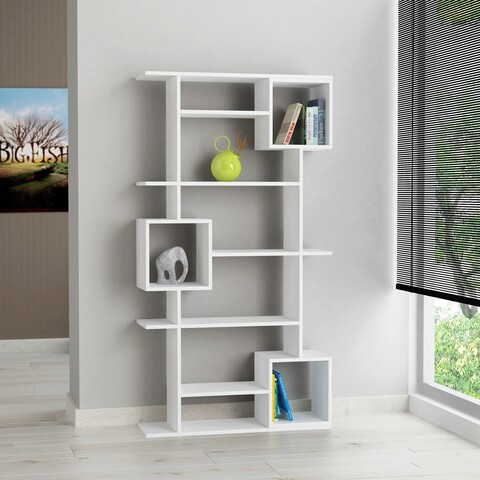 Corp biblioteca, decortie, soto, 92x173x28 cm, alb