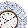 Ceas de perete Santorini, Clayre & Eef, Ø58 cm, MDF