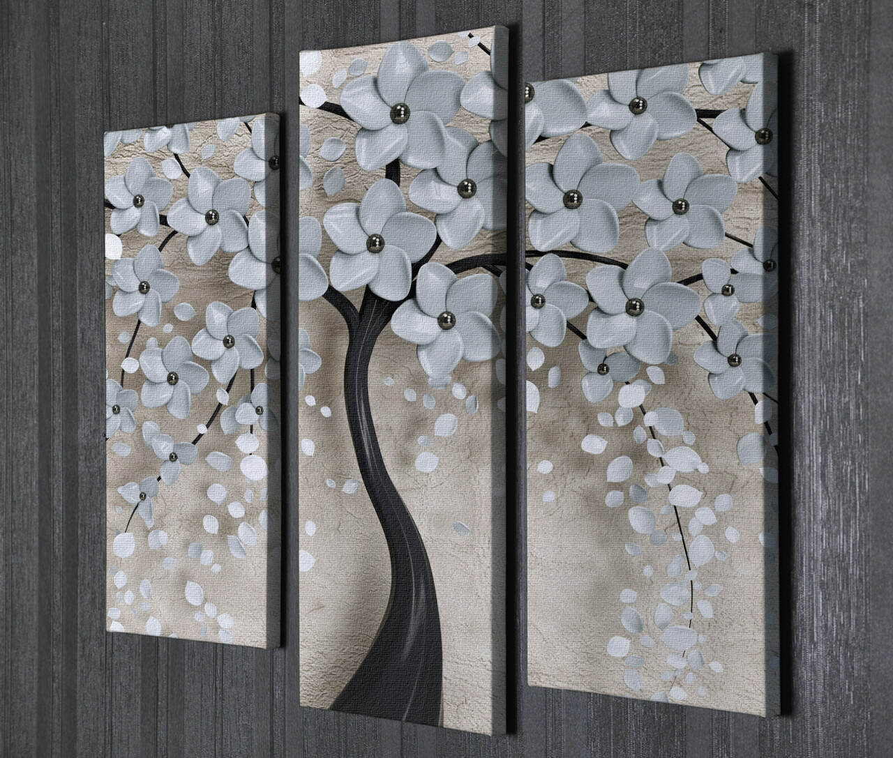 Set 3 tablouri decorative, UC114, Rama de lemn, Multicolor - view 4