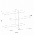 Raft pentru perete, Wooden Art, Amentes White, 116x73x22 cm
