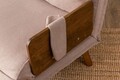 Canapea extensibilă cu 2 locuri, Futon, 859FTN2727, Metal , Bej