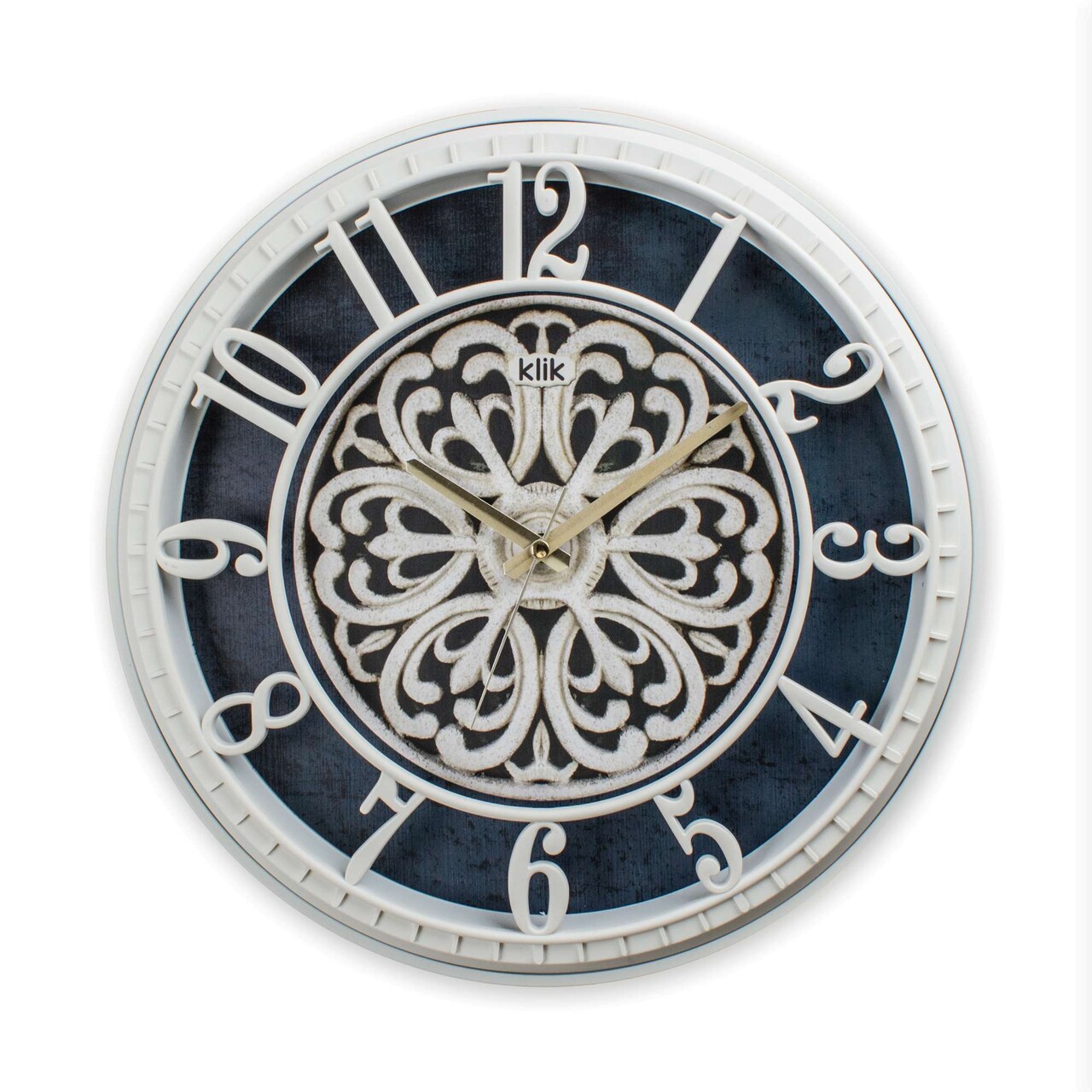 Ceas de perete decorativ, Hisar Antique, Dimensiune: 40 x 40 cm, Alb - view 2