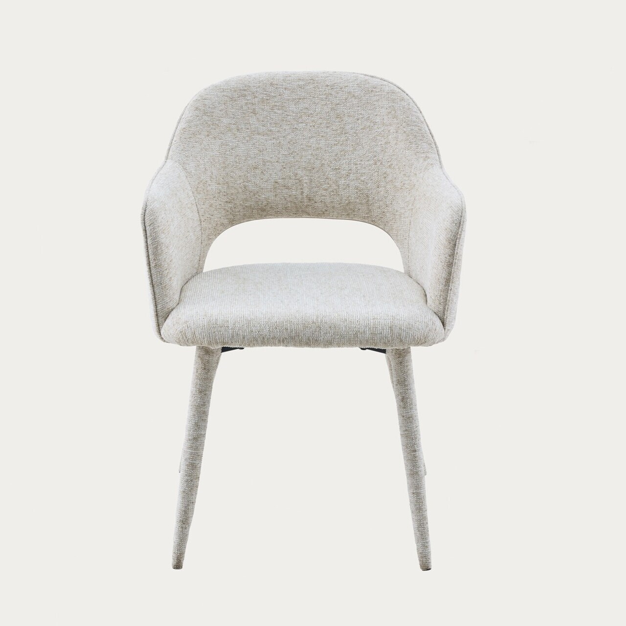 Scaun Conte, Homla, 55x62x85 cm, metal/poliester, bej - view 2