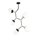 Lustra, Opviq, 892OPV1634, Metal, Alb/Negru