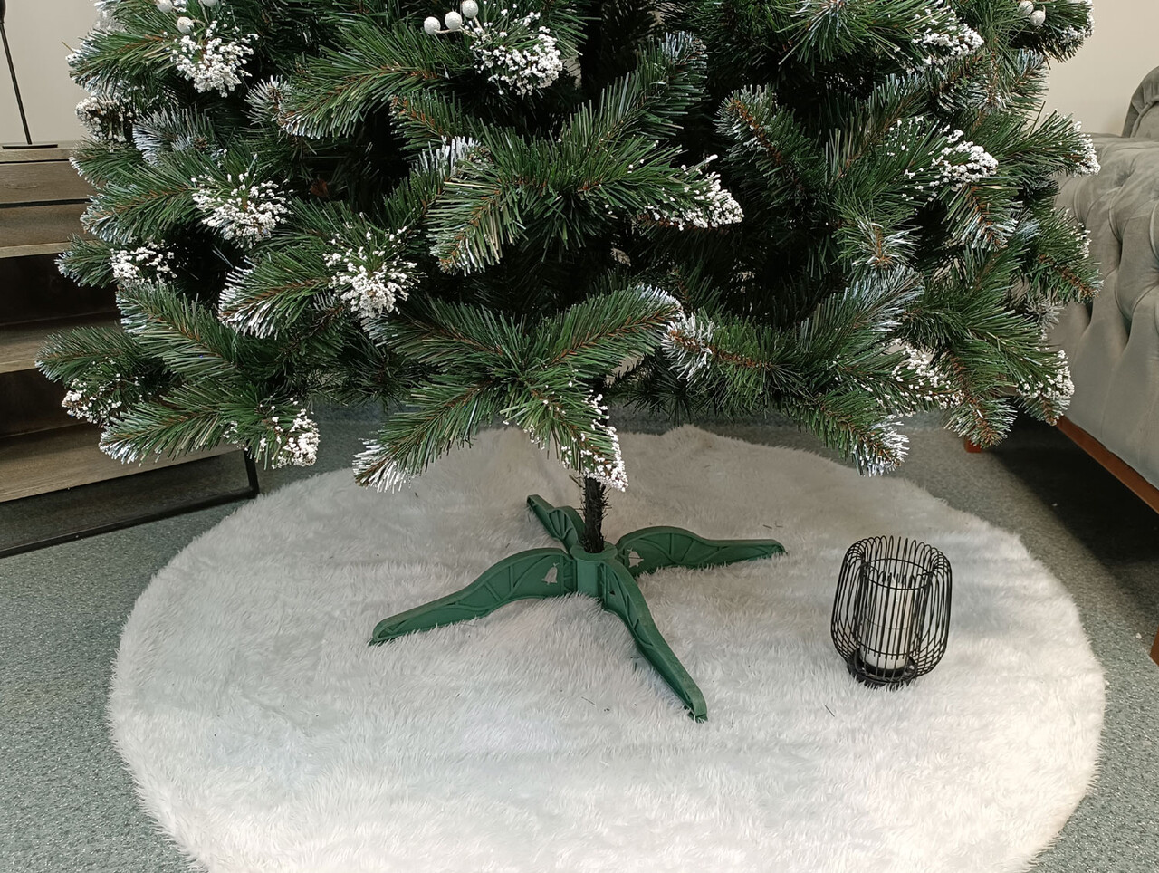 Brad artificial Christmas Deluxe by Sersimo, Crystal nins cu merisoare, 2D, 250cm - imagine 14