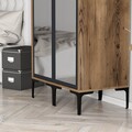 Dulap pentru haine, Hommy Craft, Kumsal RR, 80x47.5x201.4 cm, PAL, Nuc / Antracit