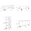 Mobilier living, Locelso, AR14, pal melaminat, stejar/antracit