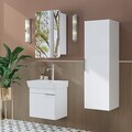 Set Dulap de Baie cu Chiuvetă și Oglindă (3 Piese), Hanah Home, 2919, PAL MELAMINAT, Alb