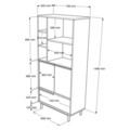 Dulap pentru bucatarie, Locelso, On9A-W, 74.8x161.6x35.5 cm, PAL, Alb